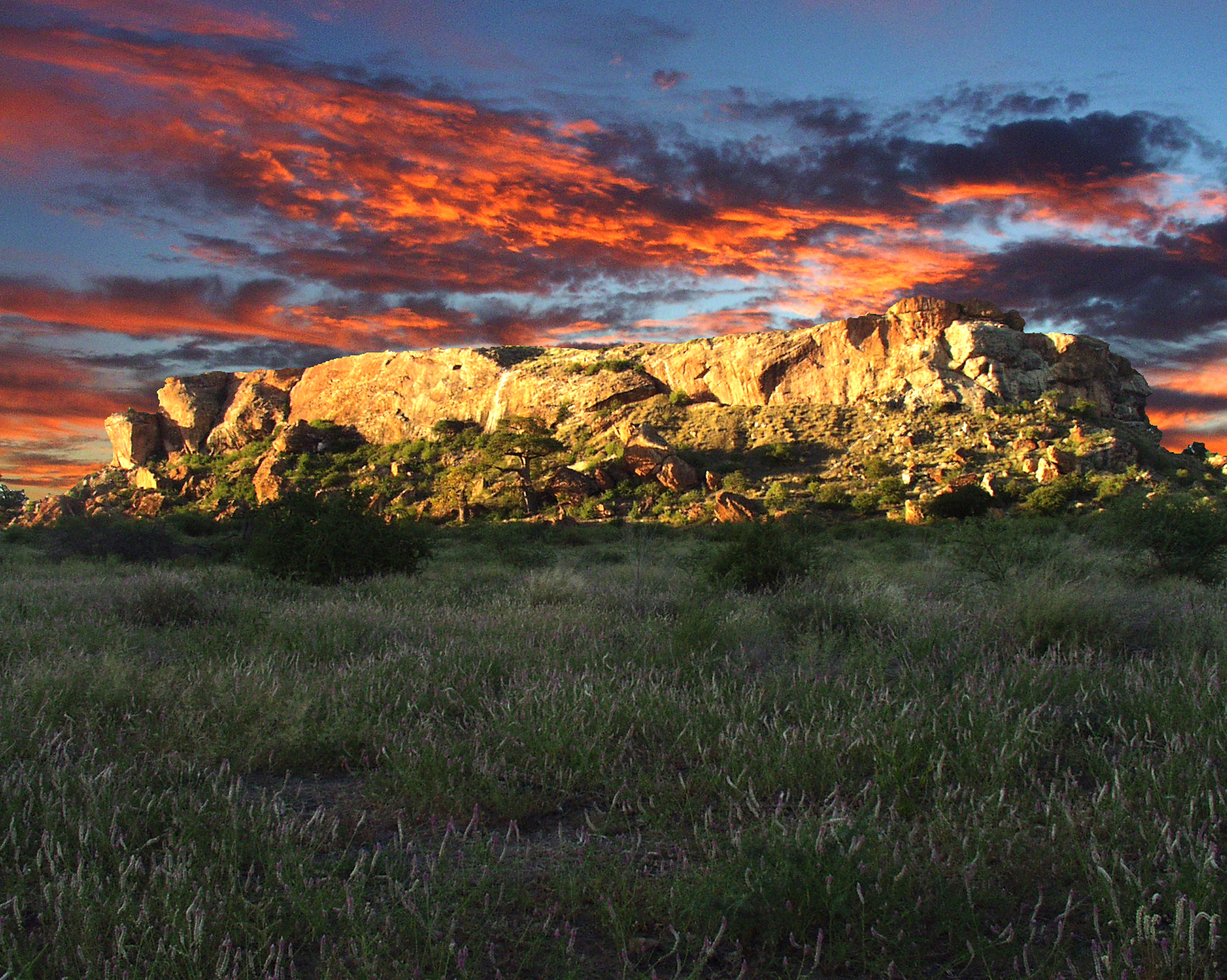 Mapungubwe Hill at sunset, Limpopo — sandstone heart of a pre-colonial southern African kingdom